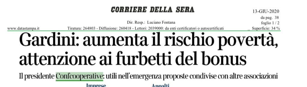 Stati generali, Gardini lancia l’allarme povertà